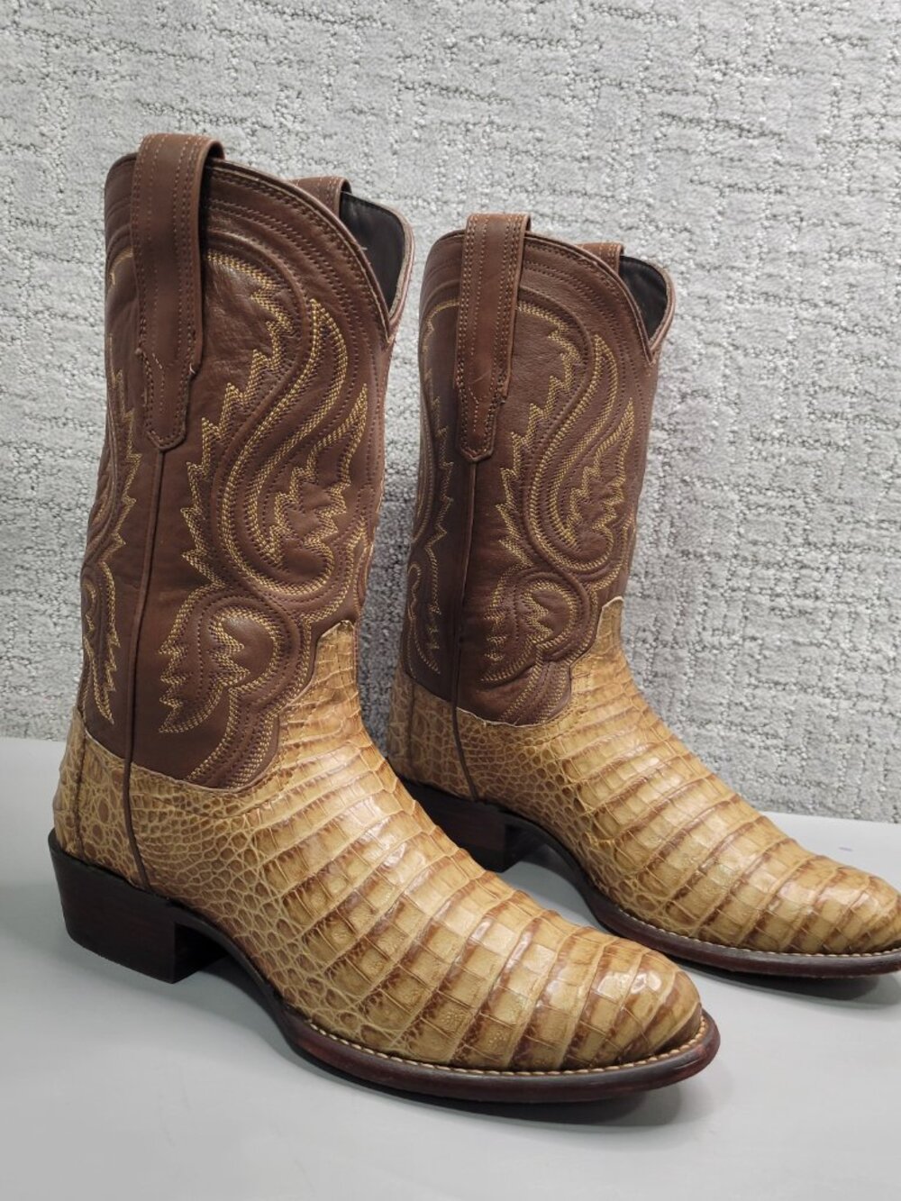 Tecovas the William Men's Size US 8.5D Pecan Caiman Cowboy Boots - Picture 7 of 13